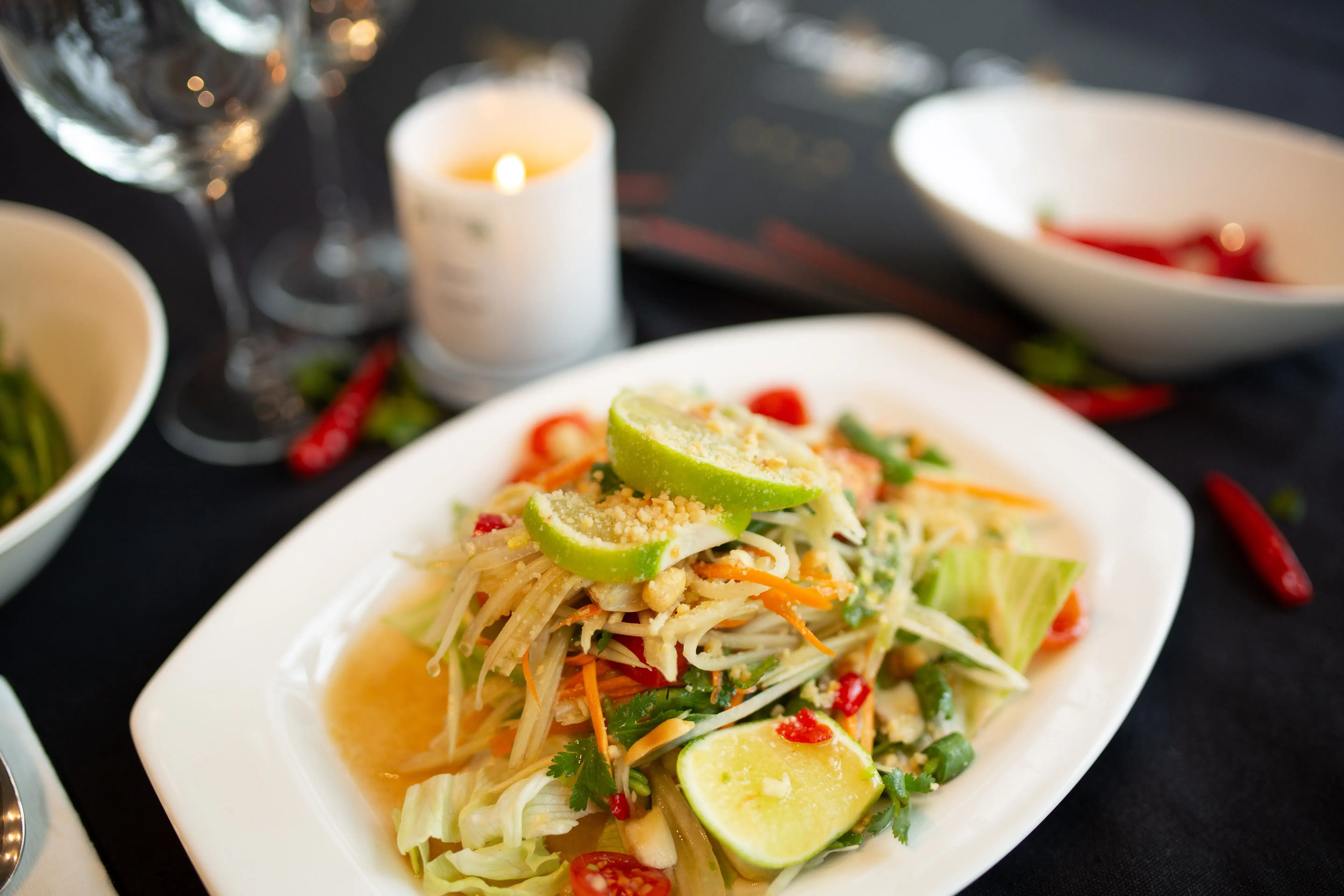 Fresh papaya salad